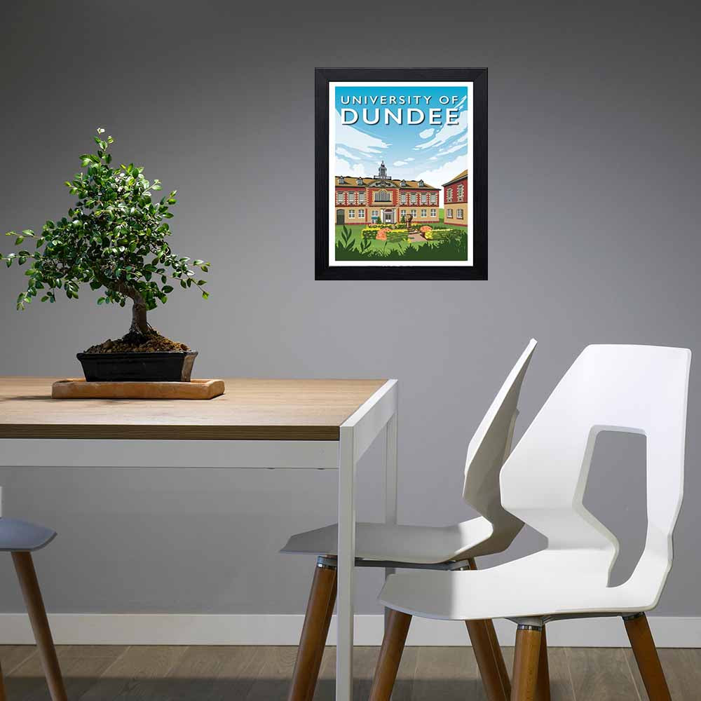 Dundee University - Stunning Hand-Drawn Vintage Travel Style Wall Art Poster
