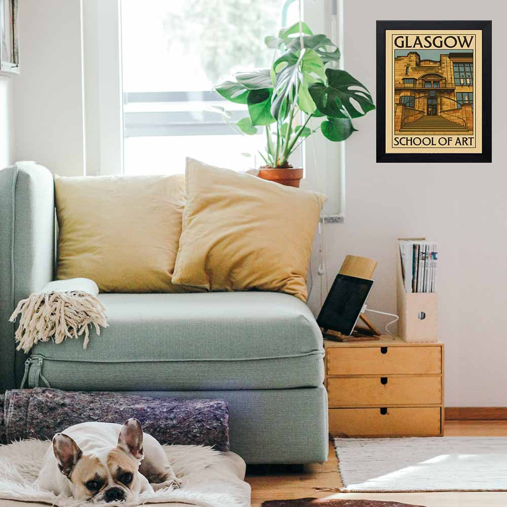 Glasgow School of Art - Stunning Hand-Drawn Vintage Travel Style Wall Art Poster (Copy)