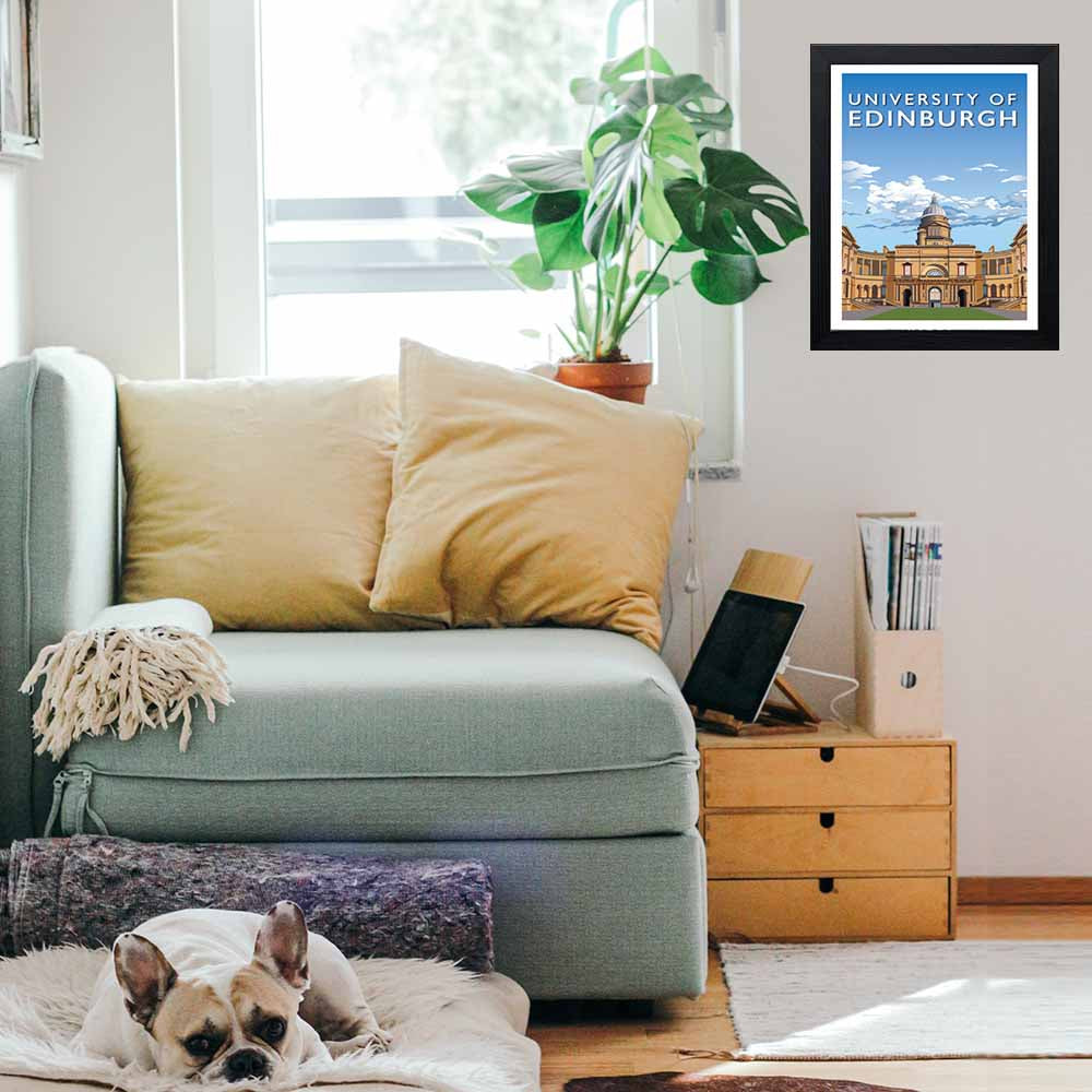 Edinburgh University - Stunning Hand-Drawn Vintage Travel Style Wall Art Poster