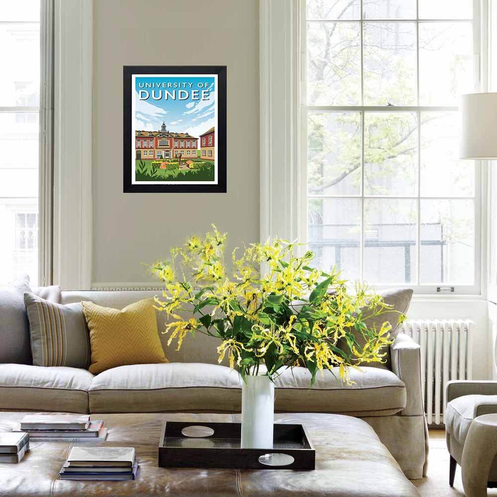 Dundee University - Stunning Hand-Drawn Vintage Travel Style Wall Art Poster