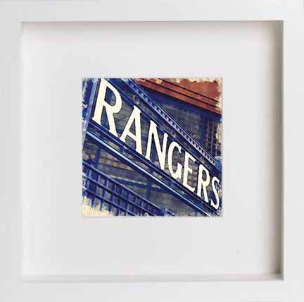 Glasgow Rangers FC Broomloan Entrance 0051 in Fc Broomloan Entrance frame, premium wall art print