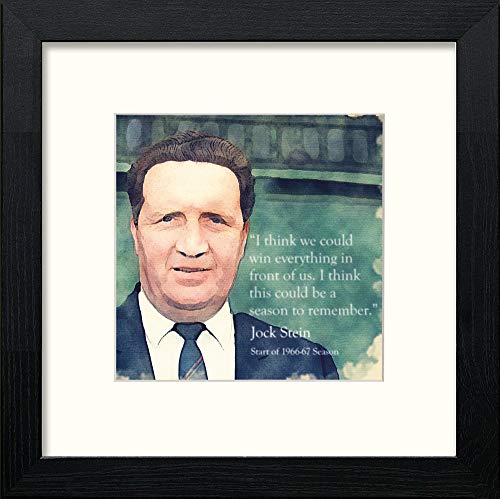 Celtic Jock Stein in Black Wood frame, premium wall art print