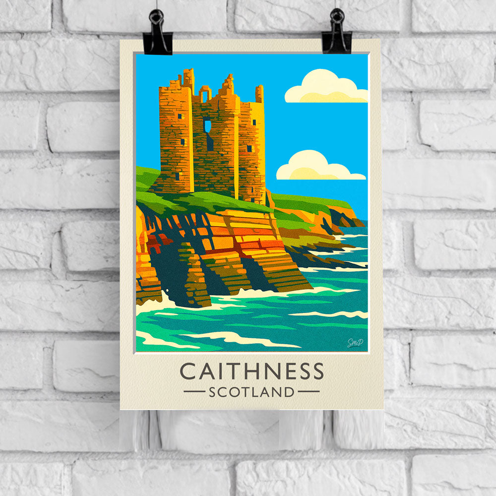 Vintage Travel Poster — Caithness, Scotland