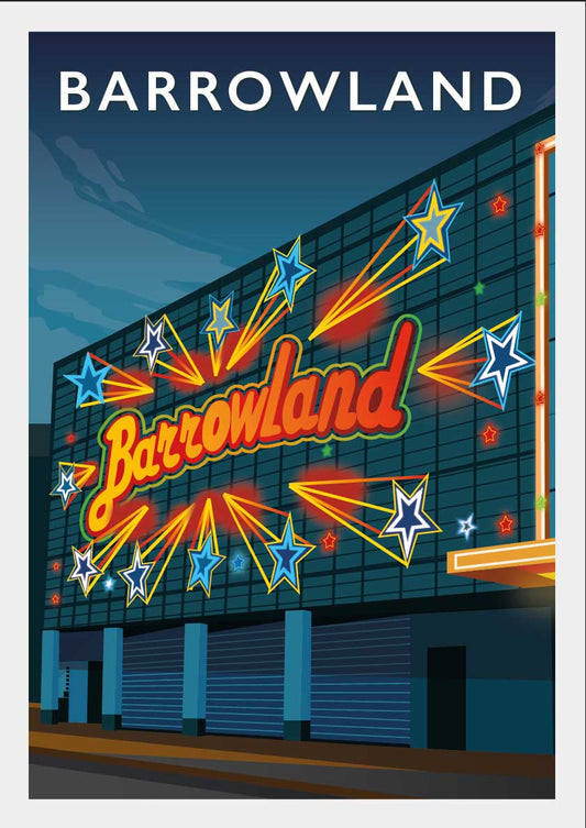 The Barrowland Ballroom - Stunning Hand-Drawn Vintage Travel Style Wall Art Poster