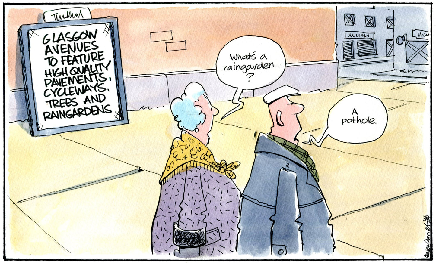 Steven Camley cartoon for The Herald - 26th January 2024 - (Print 1169)