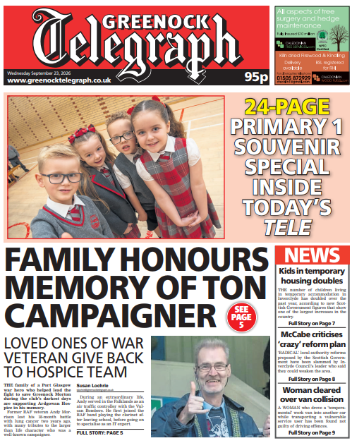 Greenock Telegraph Primary One picture special