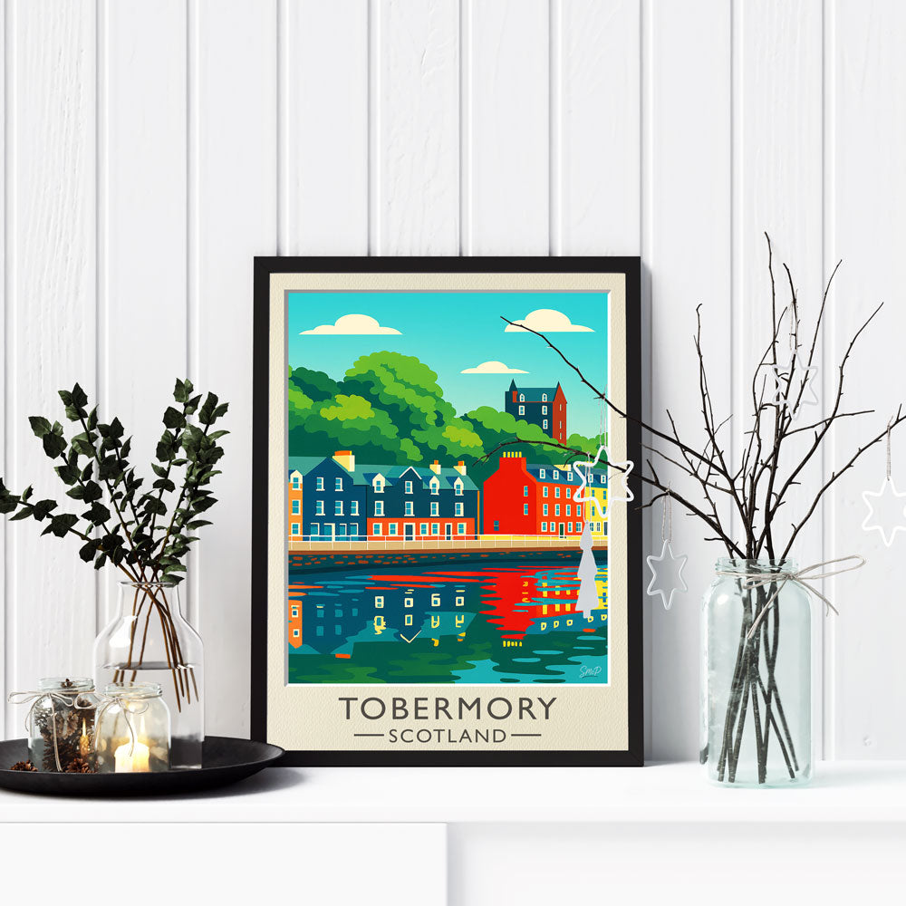 Vintage Travel Poster — Tobermory, Scotland