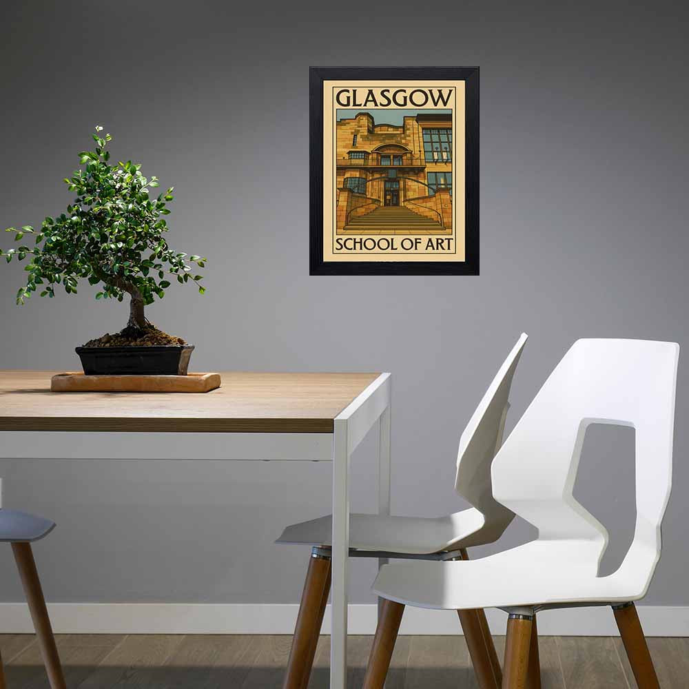 Glasgow School of Art - Stunning Hand-Drawn Vintage Travel Style Wall Art Poster (Copy)