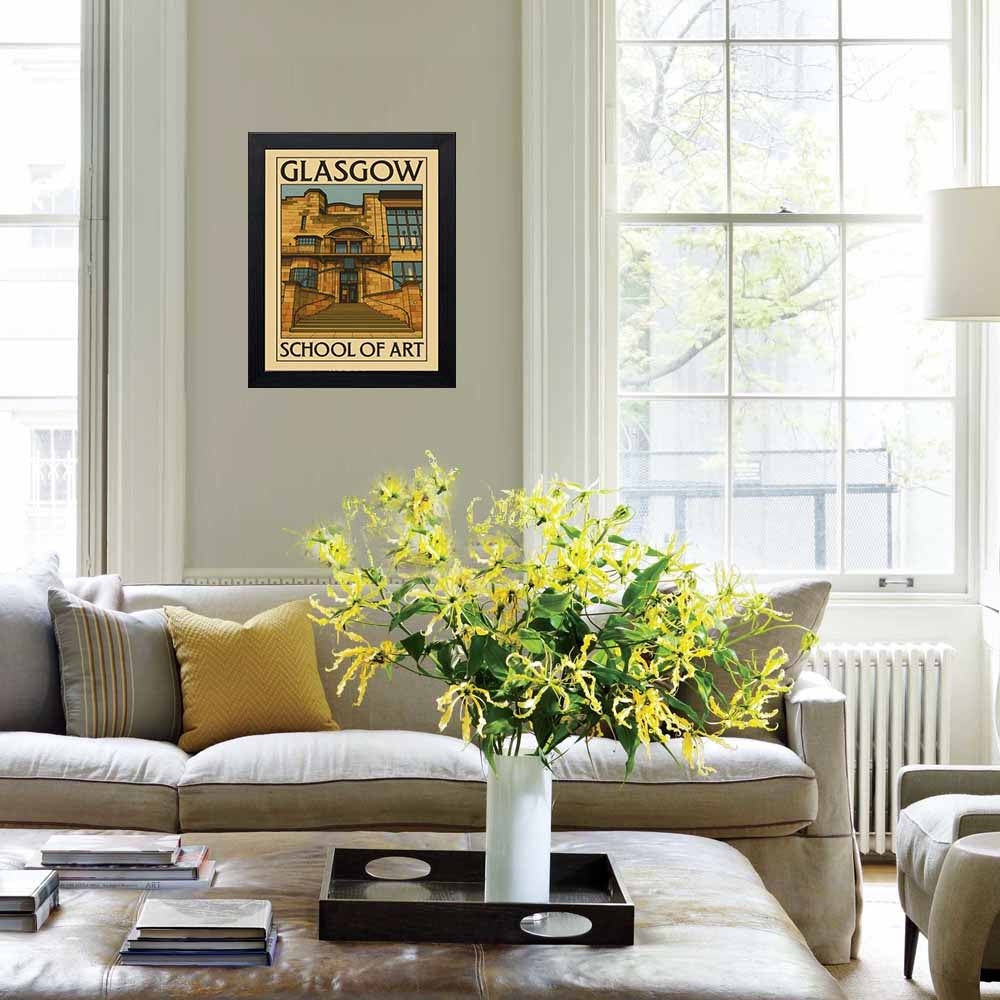 Glasgow School of Art - Stunning Hand-Drawn Vintage Travel Style Wall Art Poster (Copy)