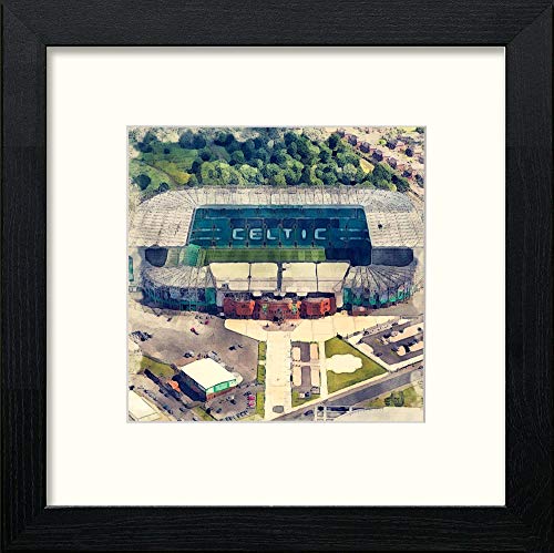 Celtic Park in Black Wood frame, premium wall art print