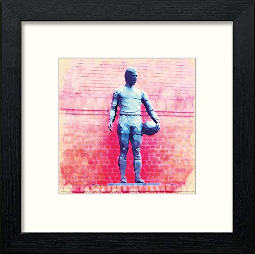Glasgow Rangers FC John Greig Memorial in Black Wood frame, premium wall art print