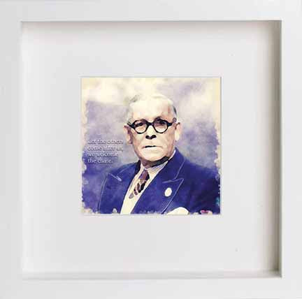 Glasgow Rangers Football Club Bill Struth Portrait 0054 in Bill Struth Portrait frame, premium wall art print