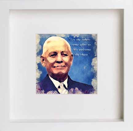 Glasgow Rangers Football Club Bill Struth Portrait Ii 0055 in Bill Struth Portrait Ii frame, premium wall art print