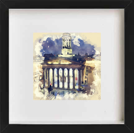 Glasgow Royal Exchange Square At Night