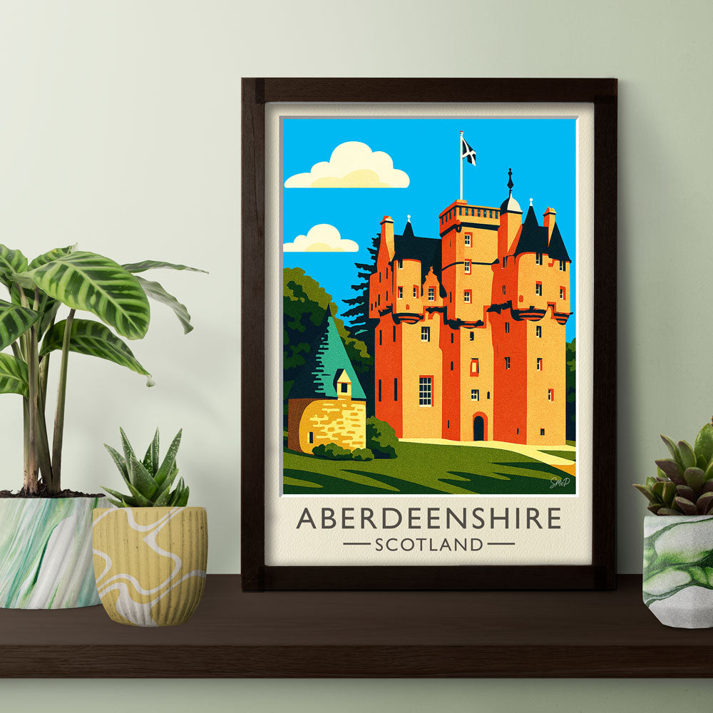 Vintage Travel Poster — Aberdeenshire, Scotland