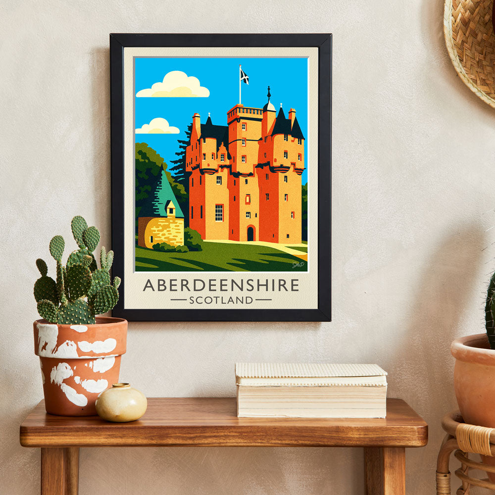 Vintage Travel Poster — Aberdeenshire, Scotland