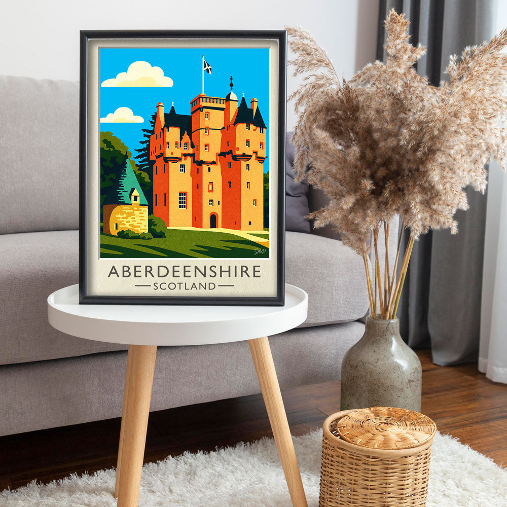 Vintage Travel Poster — Aberdeenshire, Scotland