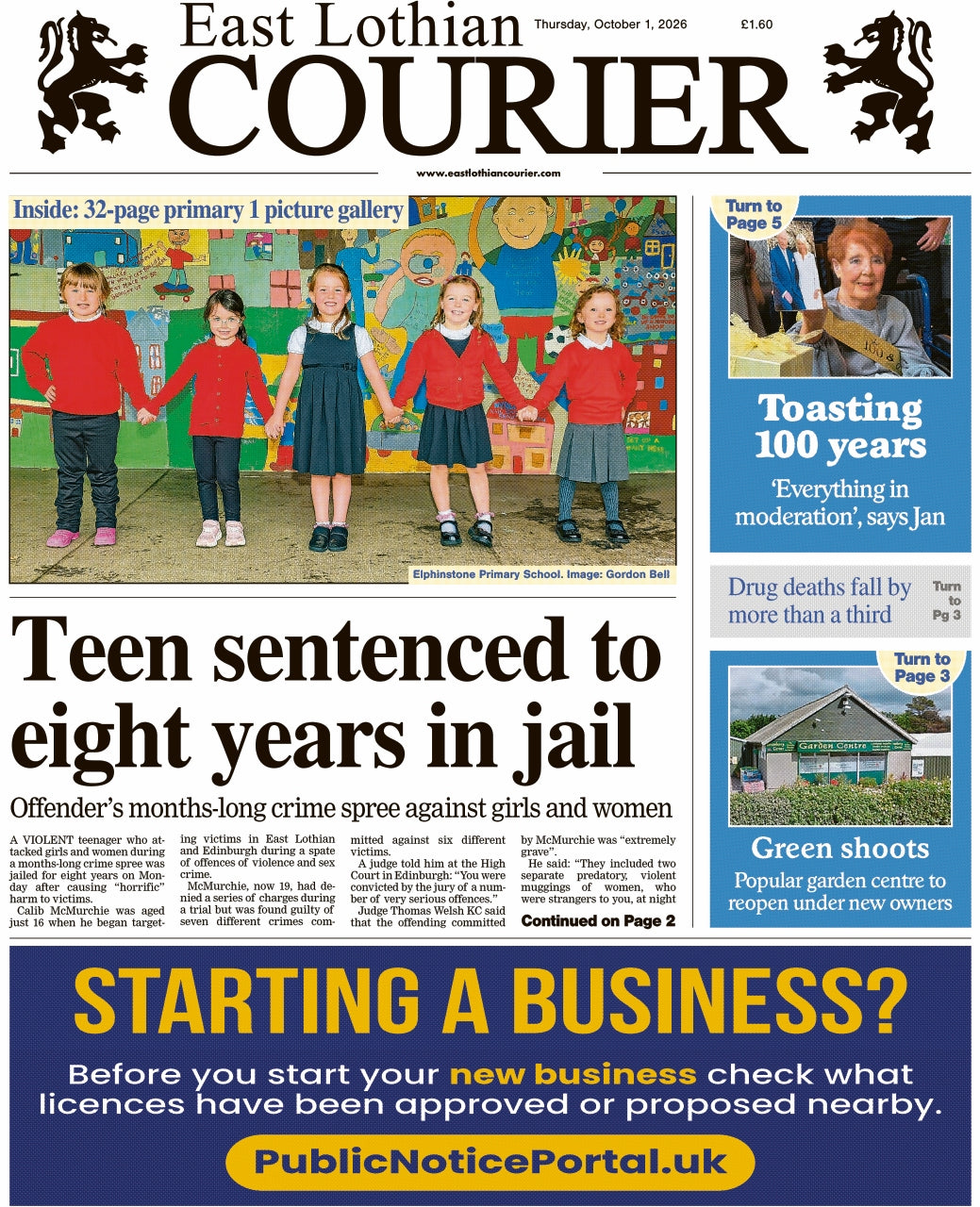 East Lothian Courier Primary One Special 2026