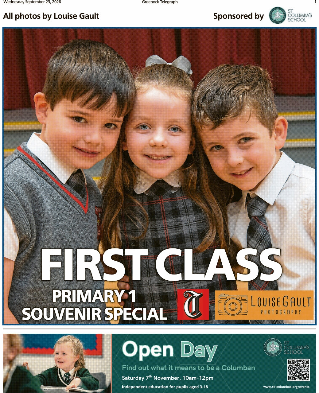 Greenock Telegraph Primary One picture special 2026