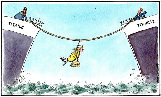 Steven Camley cartoon for The Herald - 13th October 2023 - (Print 1114)