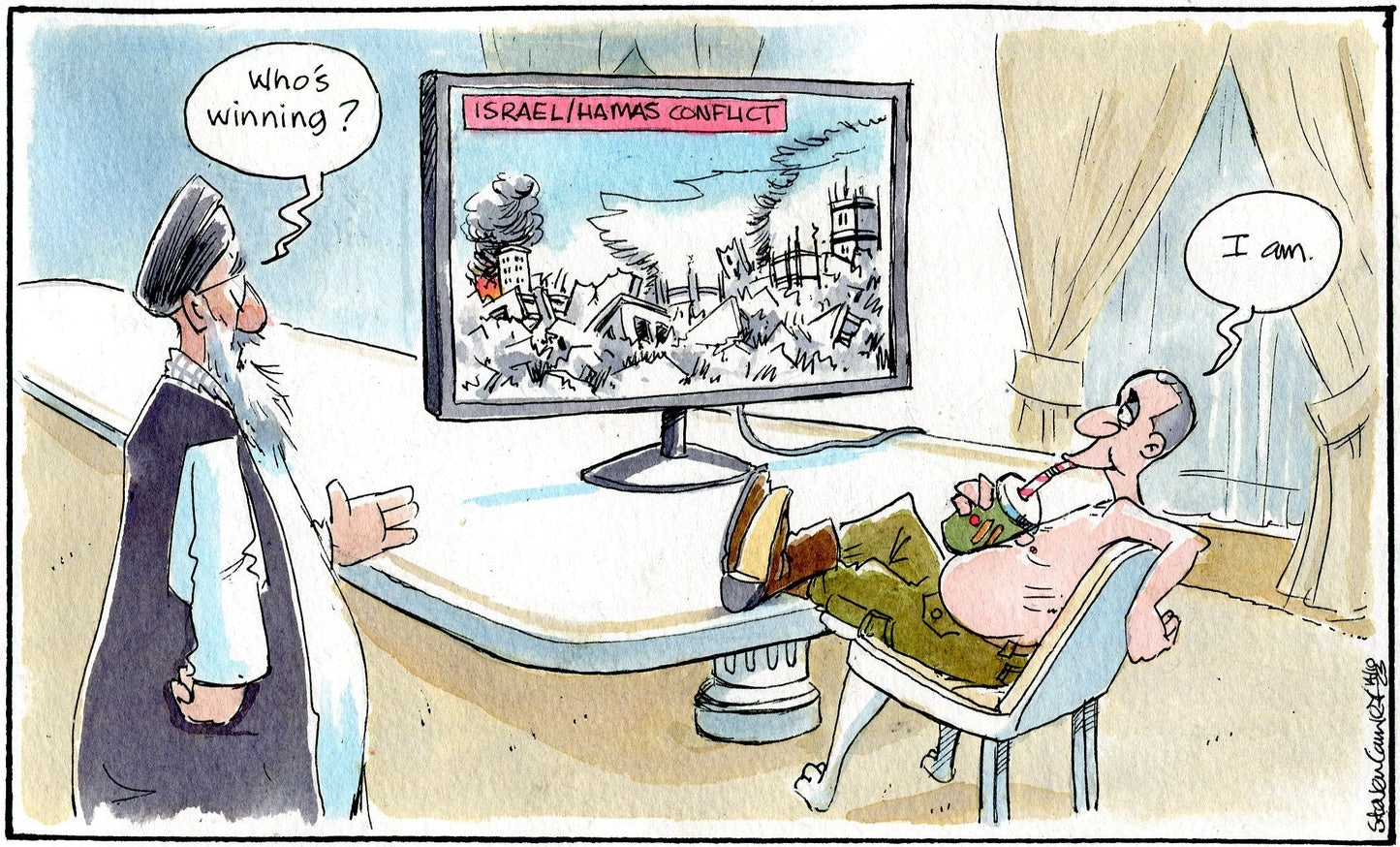 Steven Camley cartoon for The Herald - 14th October 2023 - (Print 1115)