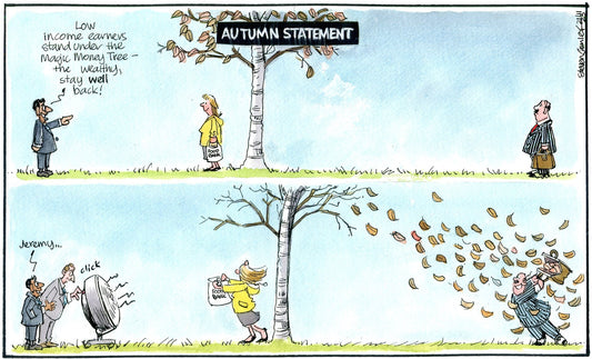 Steven Camley cartoon for The Herald - 21st November 2023 - (Print 1138)