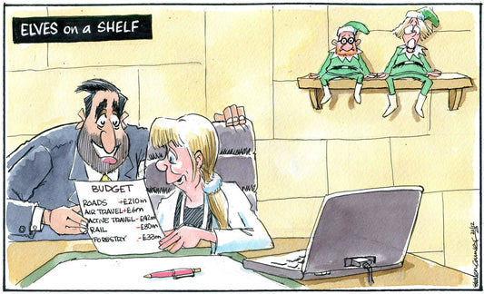 Steven Camley cartoon for The Herald - 21st December 2023 - (Print 1153)