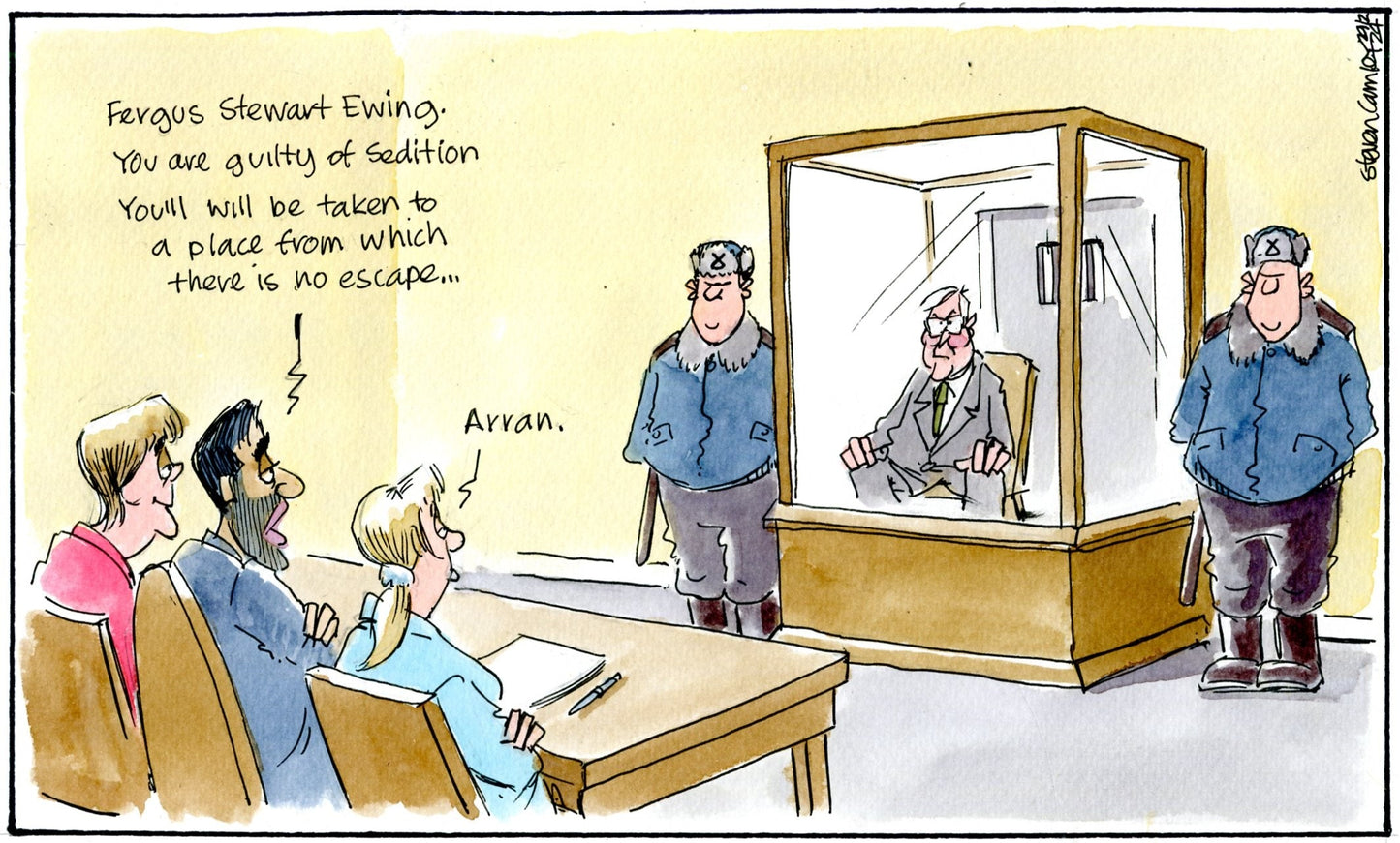 Steven Camley cartoon for The Herald - 29th February 2024 - (Print 1182)