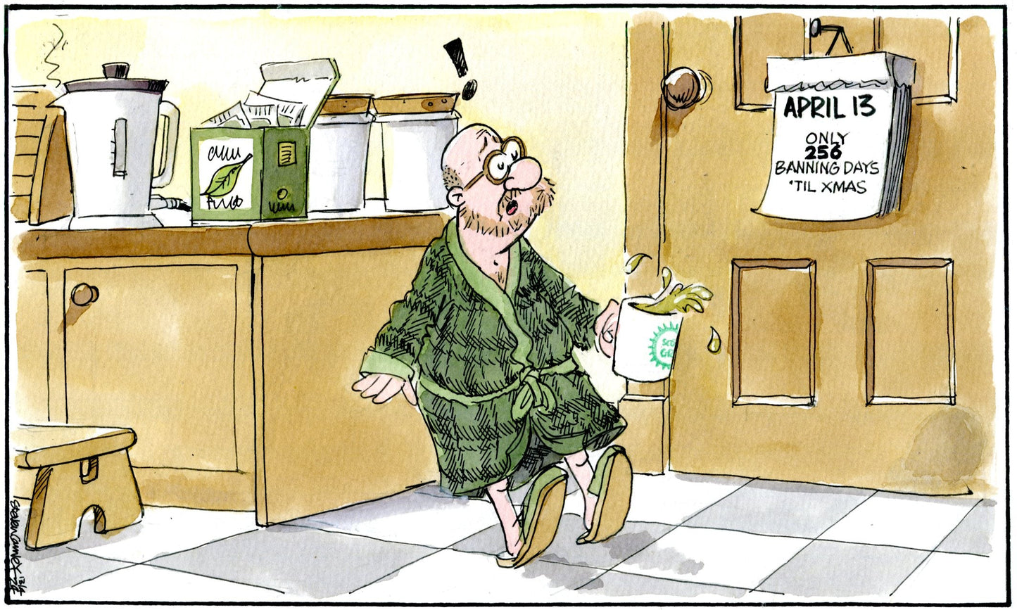 Steven Camley cartoon for The Herald - 13th April 2024 - (Print 1211)