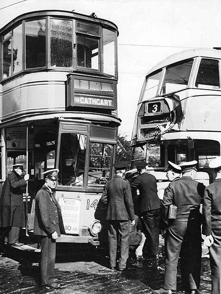 Tram jam! (Print 1938 TRAM CRASH BOTANIC GARDENS)