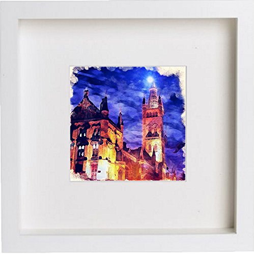 Lumartos Glasgow University At Night Art Artwork 0065